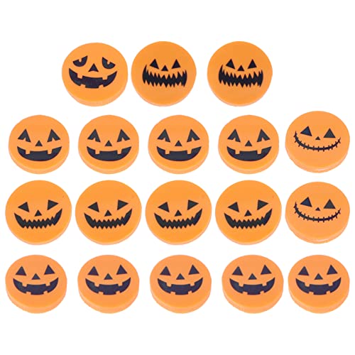 BESTonZON 1 Satz Kürbis Radiergummi Mini-radierer Mini- Rosa Radiergummis Kürbis Radiergummis Masse Halloween Heeloween Niedliche Radiergummis Neuheitsspielzeug Orange 18 Stk von BESTonZON