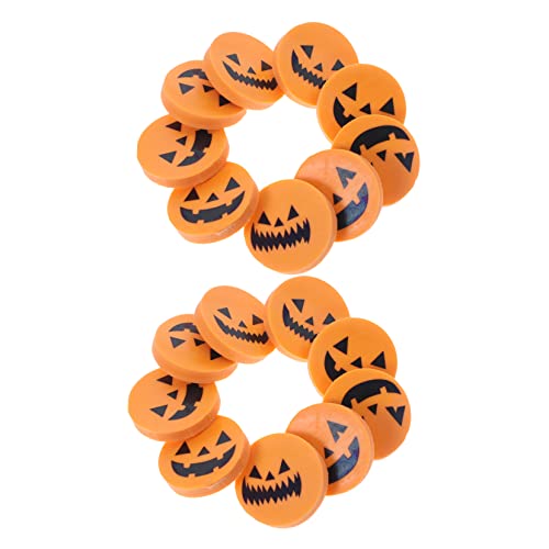 BESTonZON 1 Satz Kürbis Radiergummi Radiergummis Kindergäuer Mini-radierer Kürbisse Mini- Halloween Heeloween Squaschschlaeger + Schulbedarf Partygeschenke Orange 18 Stk von BESTonZON