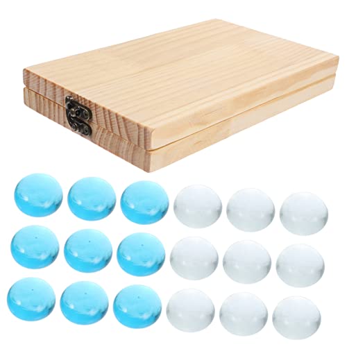 BESTonZON 1 Satz Mankala Mancala-brettspiel Lernspielzeug Mancala-Spielzeug Familienbrettspiele Mancala-faltbrett Brettspiel Aus Holzperlen Faltbare Mancala Aus Holz Glasperlen von BESTonZON