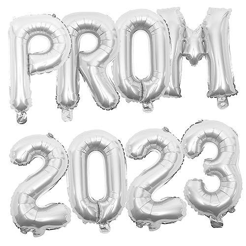 BESTonZON 1 Satz Partyballons Matte Luftballons Ballballons Geburtstag Luftballons Buchstabendekor Engagierte Ballons Ballon Zur Dekoration Fröhliche Abschlussballons Silver Aluminiumfolie von BESTonZON