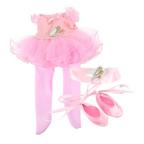 BESTonZON 1 Satz Puppenballettkostüm Balletttanzpuppe Prinzessin Puppe Puppe Formelle Kleidung Für Wiedergeborene Puppen Zubehör Für Wiedergeborene Babypuppen Kleiderpuppe Rosa Polyester von BESTonZON