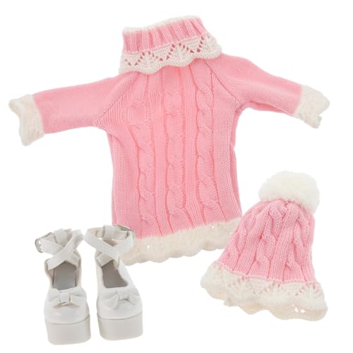 BESTonZON 1 Satz Puppendekorkleidung Mädchenpuppen-Outfits Spielzeug für Mädchen Mädchenkleid Puppenkleidung Set Puppen Kleidung wiederverwendbarer Puppenpullover Puppen-Anziehoutfits Acryl von BESTonZON