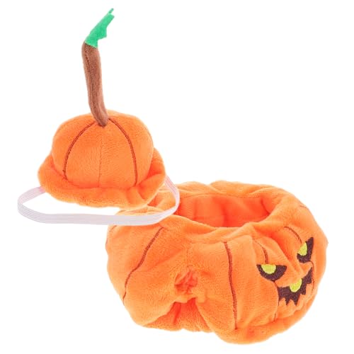 BESTonZON 1 Satz Puppenkleidung Kürbiskostüm Kleinkind Halloween-puppenhut Kürbiskostüm Kürbis Kostüm Puppenkürbiskostüm Kürbiskostüm Für Kleinkinder Puppenhaus Orange Polyester von BESTonZON