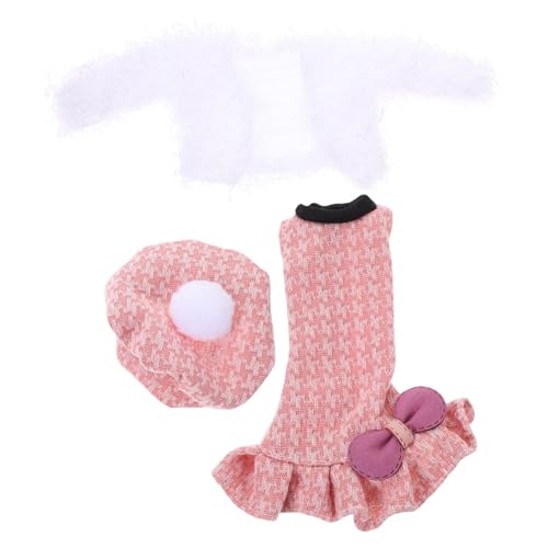 BESTonZON 1 Satz Puppenkleidung dekoratives Puppenkleid Prinzessin dekor Kinderspielzeug Puppen Kleidung doll Accessories kompaktes Puppenkostüm verschleißfestes Puppenkleid Stoff Rosa von BESTonZON