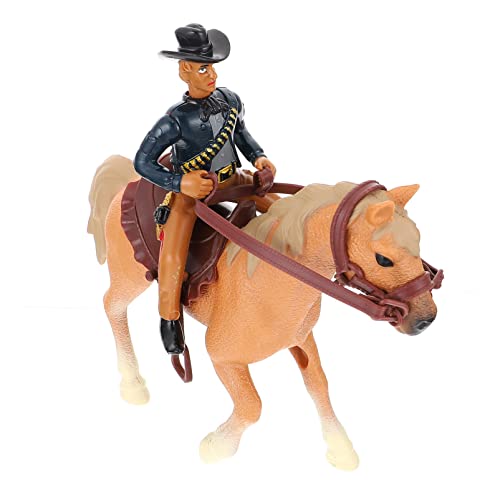 BESTonZON 1 Satz Western-Cowboy-Modell hühner wohnzimmerdeko pferdedeko wohnaccessoires tischdeko esstisch dekoratives Pferdemodell Desktop- -Modell Abs Yellow von BESTonZON