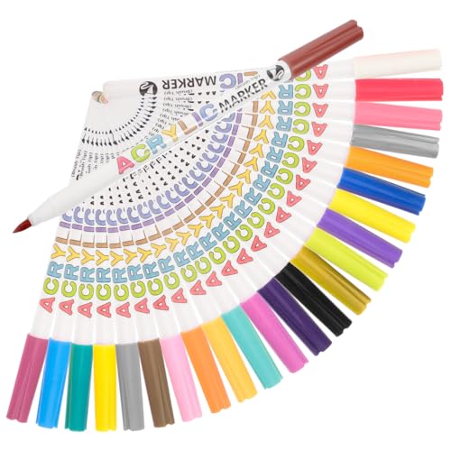 BESTonZON 1 Schachtel Acrylmalstifte Für Kinder Künstlerbedarf Acrylmarker Zeichnen Mit Acrylfarbenstiften Zeichnen Von Acrylfarben-markern Acryl-markerstifte Acrylstifte Farbstifte Plastik von BESTonZON