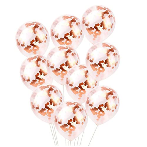 BESTonZON 10. Geburtstag Thema Luftballons Kit Latex Buchstaben Zahlen Banner Rose Gold Einfach Aufblasen Entlüften von BESTonZON