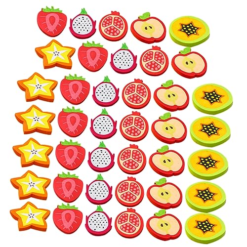 BESTonZON 1 Set Obst Radiergummi Radiergummis Für Massen Radiergummis Mini Radiergummis Niedliche Radiergummis Cartoon Modell Radiergummis Tragbare Zeichen Radiergummis Fruchtförmige von BESTonZON