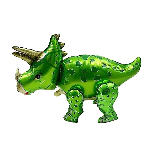 BESTonZON 1 Stk Dinosaurier-Aluminium-Membran-Ballon 3D Triceratops-Ballon Folienballons luftbalondeko party sachen Geburtstags-Dinosaurier-Ballon Geburtstag Triceratops-Ballon Green von BESTonZON