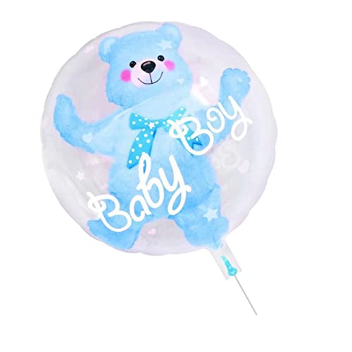 BESTonZON 1 Stk transparente Kugel Geburtstagsfeier Kulisse schöner Cartoon-Ballon Bärenballon kinder party kinderparty weihnachtsdeko Ballon für die Party transparenter Ballon Nylon Blue von BESTonZON