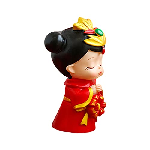 BESTonZON 1 Stück Brautschmuck Kuchenfigur Chinesische Liebhaberfigur Für Paare Brauthochzeitsfiguren Paare Figur Braut Dekor Kuchendeckel Für Party Harz von BESTonZON