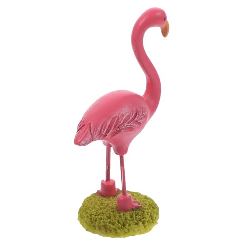 BESTonZON 1 Stück Kuchendekorationen Miniatur Dekoration Kuchenornament Miniatur Tierfiguren Flamingos Statue Kleine Terrarienfigur Kuchenaufsatz Flamingo Gartenstatuen Rosa von BESTonZON