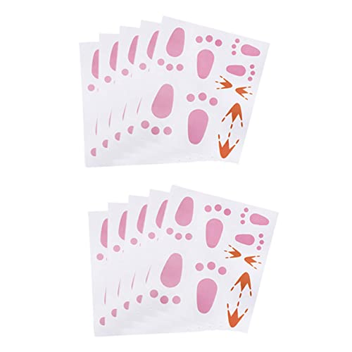 BESTonZON 10 Blätter Kaninchen-Fußabdrücke-Aufkleber Party Halloween Hasen Aufkleber Easter Stickers osterngeschenk Hasen-Fußabdrücke Hasen-Bodenaufkleber Osterparty-Ornament PVC von BESTonZON