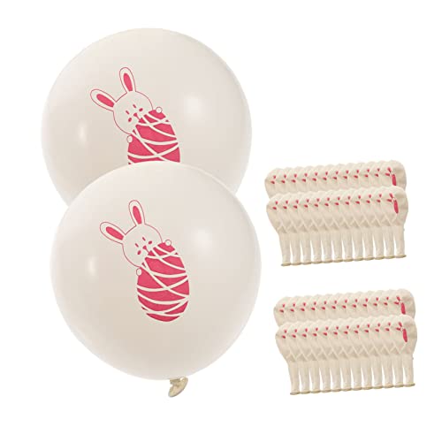 BESTonZON 100St Hasenballon bunny party ostern luftballons pink balloons balons wasserballon Gänseblümchen Ballons Aufblasgerät Blase Party-Requisite ostern party favor luftballons Rosa von BESTonZON