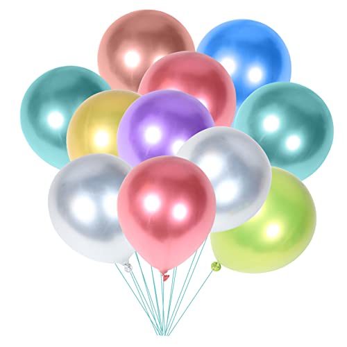 BESTonZON 100st Ballon Partydekorationen Layout-requisiten Für Geburtstagsfeiern Dekorationen Für Geburtstagsfeiern Bunte Ornamente Geburtstagsversorgung Emulsion von BESTonZON