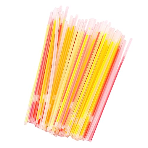 BESTonZON 100st Leuchtstab-set Leuchtendes Partyspielzeug Neon-partyzubehör Leuchtende Halsketten Mini- Leuchtstäbe Mit Anschlüssen Party-leuchtstäbe Neon-armbänder Plastik von BESTonZON