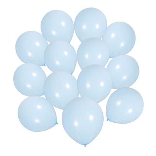 BESTonZON 100st Luftballons Für Geburtstagsfeiern Festlicher Ballon Dekorationen Für Hochzeitsballons Hellblaue Luftballons Valentinstag-ballons Partydekorationen Sky-blue Emulsion von BESTonZON