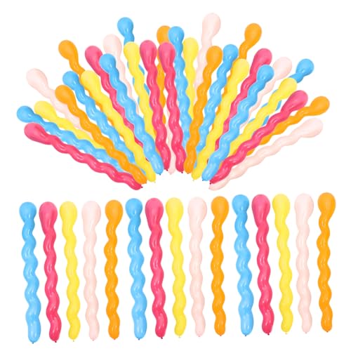 BESTonZON 100st Verdrehte Luftballons Dekorationen Para Partyballons Gedrehter Ballonsatz Lange Spiralballons Spiralballons-set Schraubensatz Ballons Ballon-set von BESTonZON