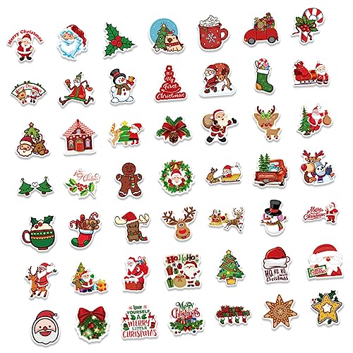 BESTonZON 100st Weihnachtliche Wasserfeste Aufkleber Zeitschriftenaufkleber Aufkleber Zum Thema Weihnachten Dekorative Aufkleber Für Sammelalben Scrapbook-Sticker Selber Machen PVC von BESTonZON