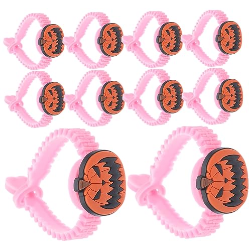 BESTonZON 10St Abnehmbare Armbänder Gothic-Patch Kleinkinder Kinderhocker abnehmbares Armband Logo kinderkostüme halloween kinderkostum halloween Kinderarmbänder Halloween-Armband-Masse PVC von BESTonZON