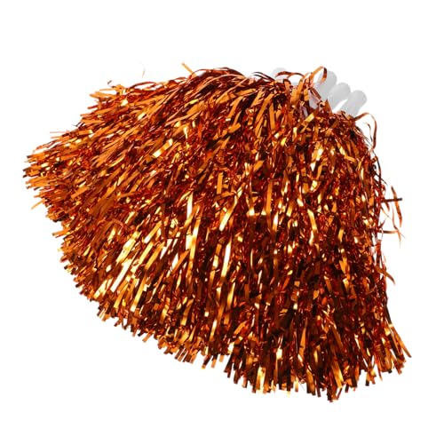 BESTonZON 10St Lala-Blumenball Cheerleader-Zubehör Zubehör für die jubelnde Truppe Handlicher Blumenball Pompons für Cheerleader Cheer Pompom Requisiten Pompons für den Sport PET、ABS Golden von BESTonZON