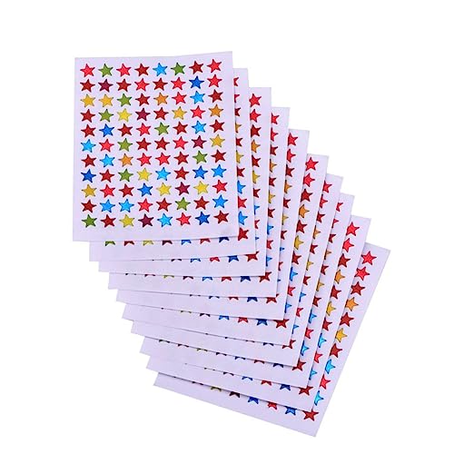 BESTonZON 10St Mini-Aufkleber aufgabentafel belohnung Kinder Office zubehör Stickers Sticker Aufkleber Stern Aufkleber Belohnungsaufkleber Aufkleber Kinder Klebeetikett Aufkleber Etiketten von BESTonZON