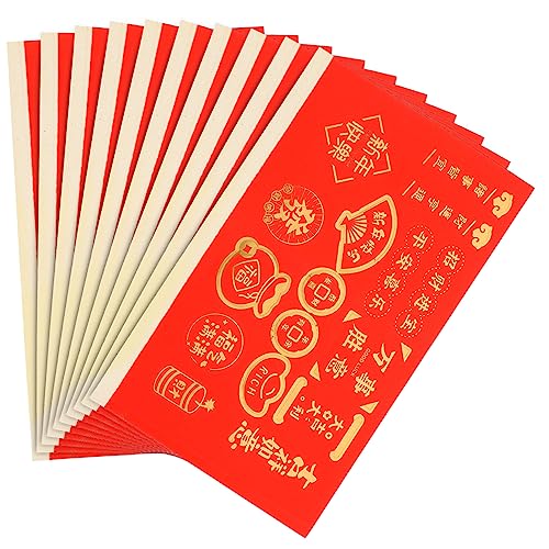 BESTonZON 10St bronzierende Aufkleber des neuen Jahres Umschlagaufkleber 2023 -Siegel-Aufkleber Chinese New Year chinesisch neujahr Klebeetiketten Aufkleber zum Frühlingsfest Papier von BESTonZON