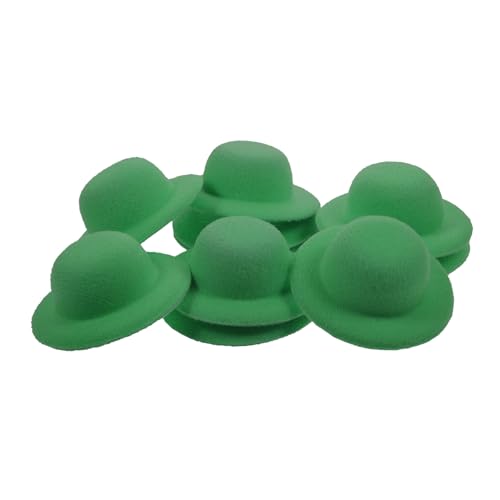 BESTonZON 10st Mini-Strohhut Hut Für Kleine Puppe Mini-Cowgirl-Hut Mini-Fedora Mini-Babys Miniatur-strickmützen Miniatur-puppenhut Mini- Mini-hüte Kleiner Zylinder Green Flanell von BESTonZON