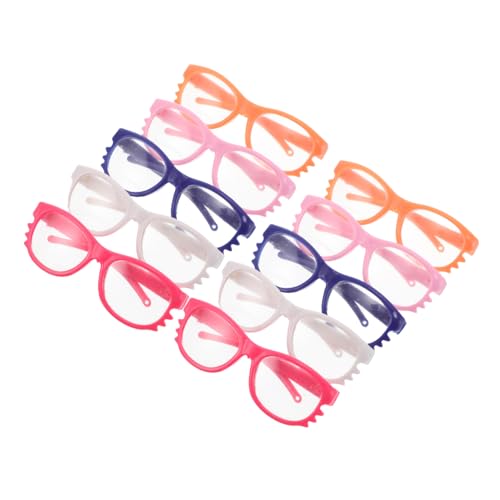 BESTonZON 10st Puppe Brille Puppe Tun So, Als Ob Sie Eine Brille Hätten Weihnachtsbrille Requisiten Haustier Sonnenbrille Weihnachtsfeier Requisiten Zubehör Für Puppenkostüme Plastik von BESTonZON