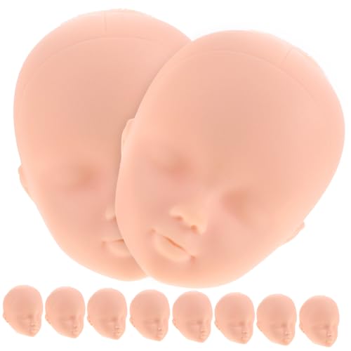 BESTonZON 10st Puppenkopf Anziehen Puppenköpfe Selber Machen Mini-Spielzeug Dekorative Puppenköpfe Babypuppe Mit Haaren Puppenköpfe Zum Basteln Puppenköpfe Ersetzen Babypuppenköpfe Plastik von BESTonZON