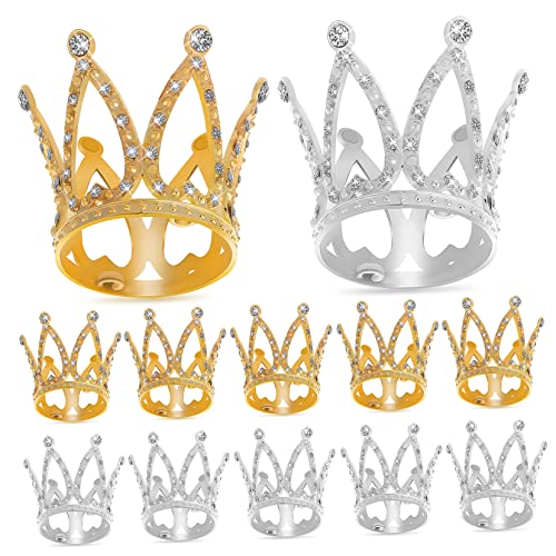 BESTonZON 12 Stk Krone Kuchendekorationen Tiara Kuchenverzierungen Strass-accessoires Strass Halsband Halskette Mit Strasssteinen Geburtstagstorte Tiara Kuchen Topper Babyparty Legierung von BESTonZON