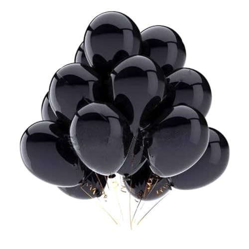 BESTonZON 12 Stück 12 Latexballons the wedding party hochzeitsparty ballonset Party Dekoration Set ballonie balons Luftballons-Set Ballons verdicken Hochzeitsballons Dekorationsballons Black von BESTonZON