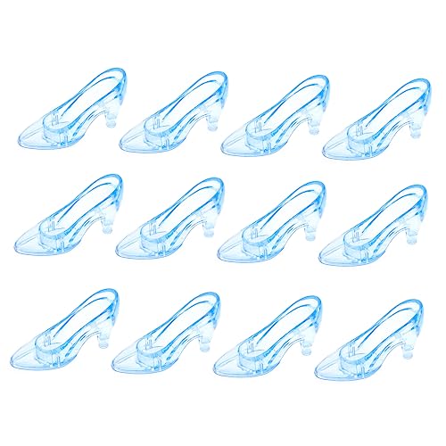 BESTonZON 12St Mini-Kristallhausschuh exquisites Schuhdekor dekorative Desktop-Dekoration Transparent Shoe Decors Decorative Mini Shoes Desktop-Zubehör zarte Desktop-Dekoration Acryl Blue von BESTonZON