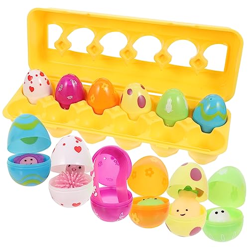 BESTonZON 12St Osterei-Set aufbwahrungs-box aufbewahrungskorb Ostereier bemalen quetschspielzeug easter presents -Ostereier- Eier Masse Stuffers Ostervorräte Plastik von BESTonZON