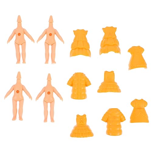 BESTonZON 12St Puppenkörper für kinderspielzeug Puppen Toy Set Puppenträger Mädchen Körperzubehör für Puppen Puppenzubehör selber Machen Plastik Orange von BESTonZON