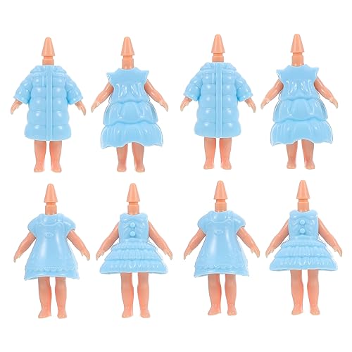 BESTonZON 12st Puppenkörper Mini- Puppengesicht Wiedergeborene Babypuppen Puppenköpfe Zum Basteln Prinzessin Mädchen Gefälschte Körperteile Blue Plastik von BESTonZON