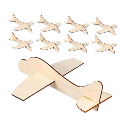 BESTonZON 15 Stück Flugzeugmodell holzbausatz bastelset für Flugzeug Dekoration holzspielzeug Modellflugzeug-Bausätze zum Bauen für Flugzeuggeburtstagsfeierdekorationen Beige von BESTonZON