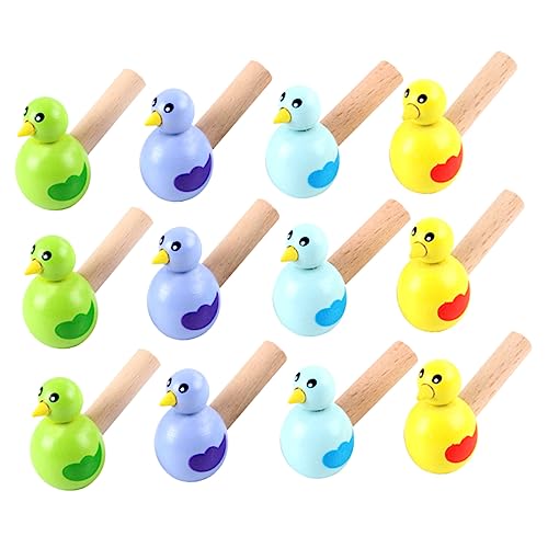 BESTonZON 15 Stücke Holz Vogel Pfeifen Set Für Pädagogisches Zufälligen Farben Ideal Mitgebsel Oder Für Kleinkinder Zur Der Kreativität Und Motorik von BESTonZON