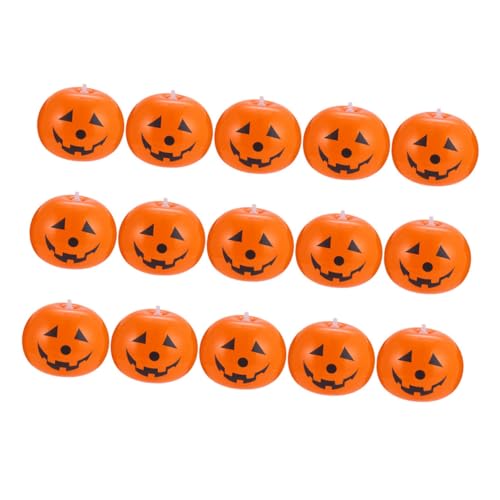 BESTonZON 15St Kürbis Ballon Neonballons Jack-o-Lantern-Ballon Halloween-Ballon weiße Luftballons halloweenkürbis halloween aussendeko Halloween-Partyzubehör Partydekor Emulsion Orange von BESTonZON