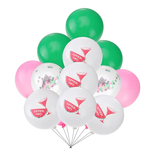 BESTonZON 15st Latexballons Funkelnd Fiesta Tropische Ballons Partyzubehör Sommerballons Green von BESTonZON