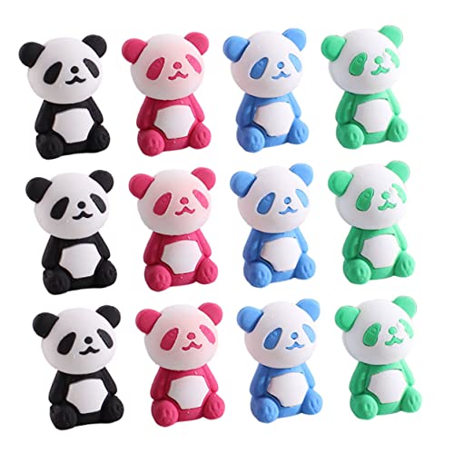 BESTonZON 16 Stück Panda Radiergummi Cartoon Radiergummi Gummi Radiergummi Studenten Briefpapier Studenten Briefpapier Malerei Raumdekoration Gummi Panda Geschenk Cartoon Gummi von BESTonZON