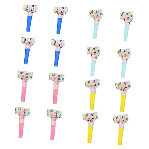 BESTonZON 16 Stücke Kinder Pfeife Spielzeug Noisemakers Blowouts Pfeifen Party Supplies von BESTonZON