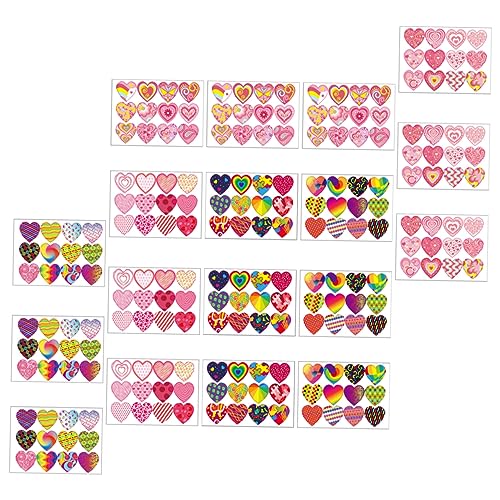 BESTonZON 18 Blatt Aufkleber zum Valentinstag cute sticker süße sticker geschenkpakete Geschenkversiegelung valentinstag siegelaufkleber Aufkleber für Geschenkkarten beschichtetes Papier von BESTonZON