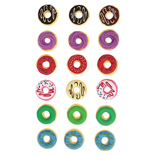 BESTonZON 18 Stk Donut Radiergummi dekorativer Donut-Radiergummi Dessert Radiergummi entzückender Radiergummi erasers for süße radiergummis dekorativer Radiergummi Mini-Donut-Radierer von BESTonZON