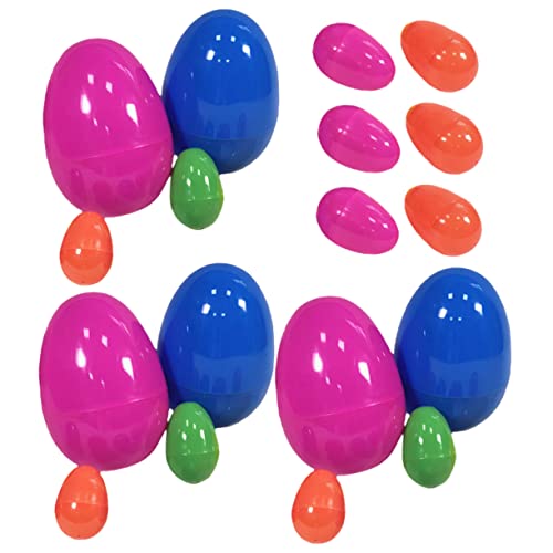 BESTonZON 18 Stk Gacha ostereier easter eggs kindercroks kindergarten ziernieten Eierspielzeug Ostereier für Erwachsene eggmazing ostern kleines ei Osterei Plastik von BESTonZON