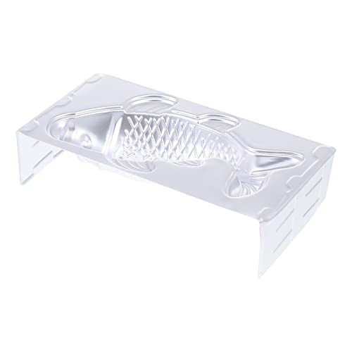 BESTonZON 1Pc Fisch Fondant Formen 3D Fisch- Förmigen Aluminium Form Karpfen Fisch Form Reis Kuchen Gumpaste Form Handgemachte Sugarcraft Backen Werkzeug für DIY Kunst Handwerk Silber 200G von BESTonZON