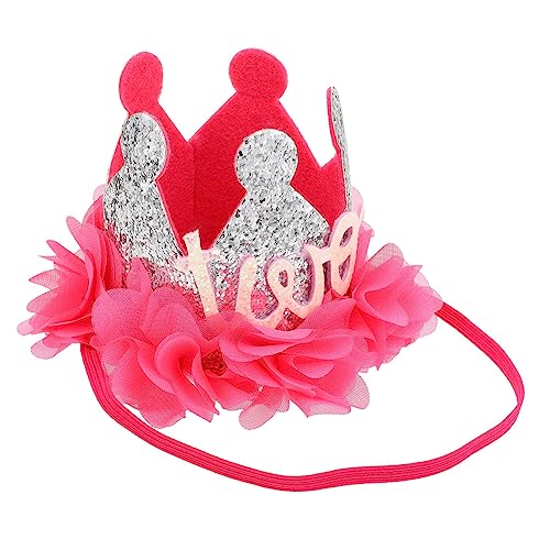 BESTonZON 1Stk Kopfbedeckungen für Geburtstagsfeiern Geburtstagskrone mädchen stirnband Stirnbänder hair accessories stirnband Foto-Requisite Kronenkopfschmuck Tuch usw. von BESTonZON