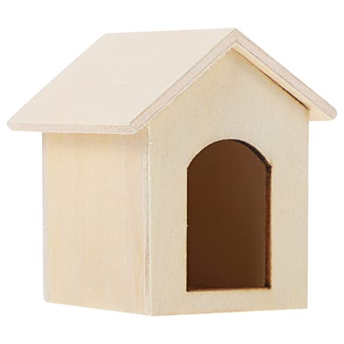 BESTonZON 1Stk Mini- Nest kleines Bausatz Vogelhaus Pflanzentopffiguren miniature house miniaturhaus Children's toy models Mini house model Modell aus Holz Mikro-Szenen-Layout Weiß von BESTonZON