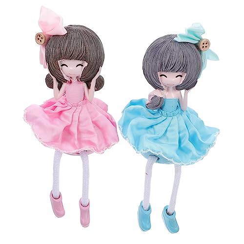 BESTonZON 2 STK Blumenfee Puppe Kinder deko Dolls for for Pinker nähgarn pink Feenfiguren Mädchen Fee Puppe Miniaturpuppen entzückende Mädchenpuppe Mädchen Puppe Harz von BESTonZON