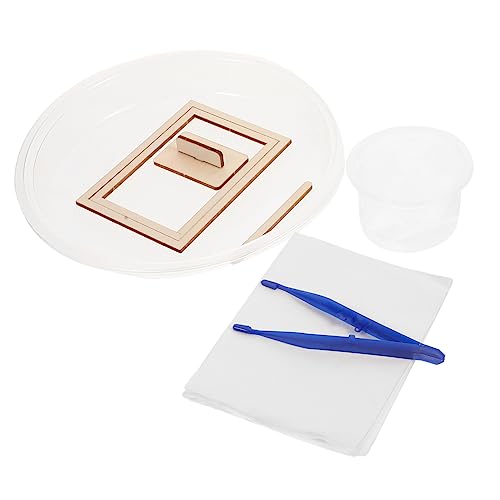 BESTonZON 2 Sätze DIY Papierherstellung Kinder DIY Papier Handgeschöpftes Papier Rahmen Zum Selbermachen Von Papier Für Kinder Siebdruckrahmen Kinderanzug Blumenpresse-kit Lernspielzeug Holz von BESTonZON